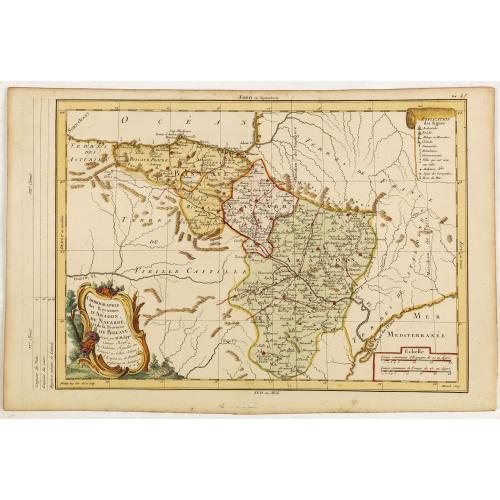 Old map image download for Chorographie de Royaumes d'Aragon, de Navarre et de la Province de Biscaye. . .