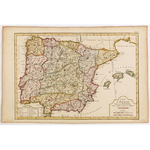 Old map image download for Carte d'Espagne. . .