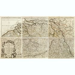 Carte pour la guerre dans les Pays-Bas Dedié et Presenté à monseigneur le Duc de Bourgogne. . . (Six sheet wall map)