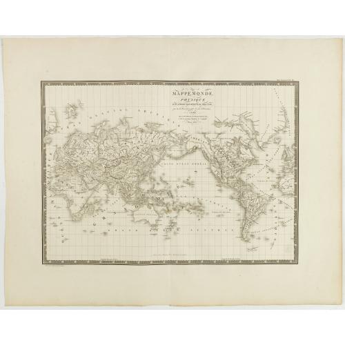 Old map image download for Mappemonde physique sur la projection réduite de Mercator. . .