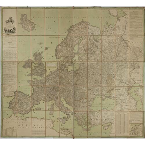 Old map image download for Carte de l'Europe dediée a Son Altesse royale Monseigneur Charles Louis archiduc d'Autriche, prince royal de Hongrie et de Bohéme, chevalier de la Toison d'Or, Grand-Croix de l'ordre militaire de Marie-Thérése . . .