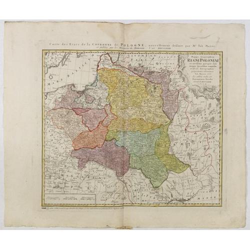 Old map image download for Mappa Geographica Regni Poloniae ex novissimis quotquot sunt mappis specialibus composita et al L.L. Stereographicae projectionis revocata a Tob. Mayero. . . .