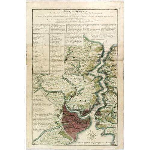 Old map image download for Bosphorvs Thracicvs : der Kanal des Schwartzen Meers oder die Meer-Enge bey Constantinopel sambt denen an beiden ufern desselben gelegenen Stätten, Flecken, Dörffern, Schlössern, Palaesten, Lusthäusern, Wasserleitungen. . .