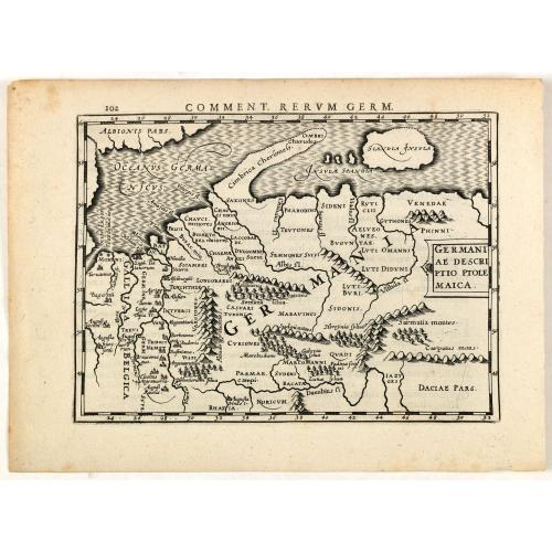 Old map image download for Germaniae descriptio Ptolemaica.