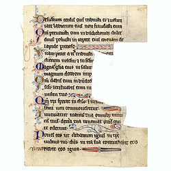 Illuminated leaf from a lithurgical Psalter.