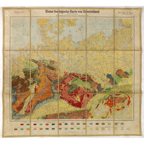 Old map image download for Kleine Geologische Karte von Deutschland. hrsg. von der Preussischen Geologischen Landesanstalt 1930.