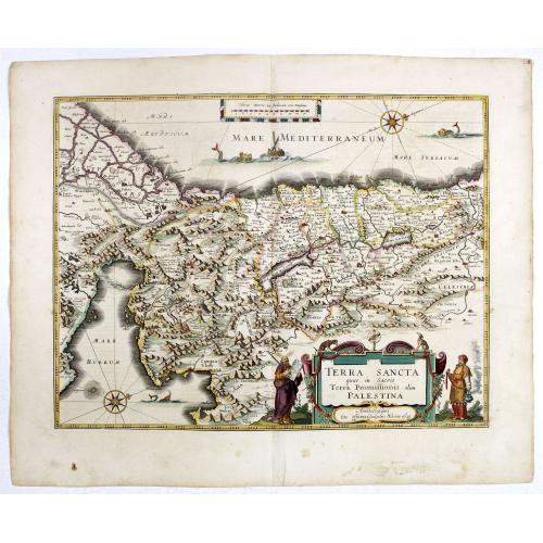 Old map image download for TERRA SANCTA quae in Sacris Terra Promissionis olim PALESTINA.