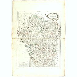 Carte des Gouverneménts d'Anjou et du Saumurois, de la Touraine, du Poitou, du Pays d'Aunis Saintonge - Angoumois. . .