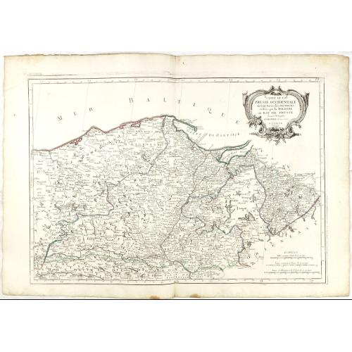 Old map image download for Carte De La Prusse Occidentale ou sont tracees les Provinces cedees Par la Pologne au Roi De Prusse . . . 1775