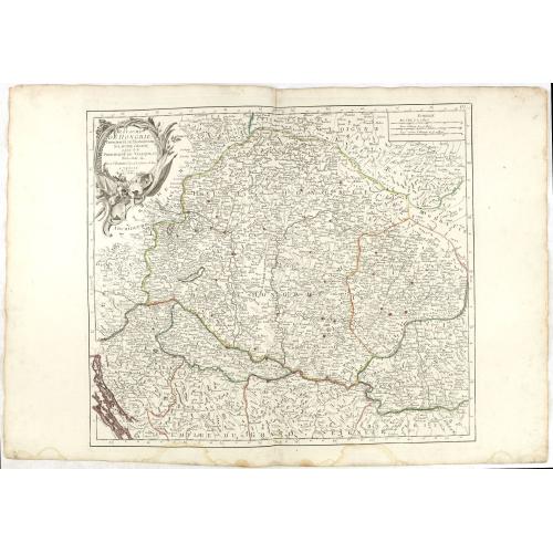 Old map image download for Royaume de Hongrie divisee dans ces cercles. . .