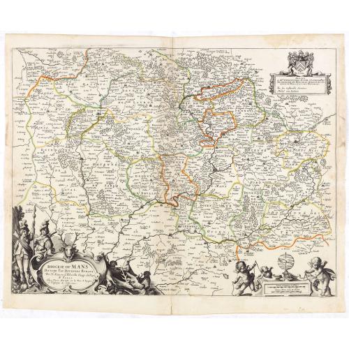 Old map image download for Diocese du Mans...