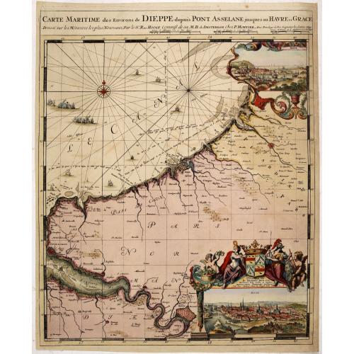 Old map image download for Carte Maritime des Environs de DIEPPE depuis PONT ASSELANE