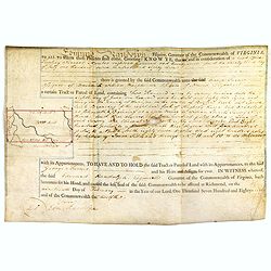 Untitled [Virginia Land Grant With Manuscript Map]