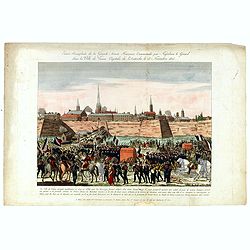 Entrée triomphale de la grande armée française commandée par Napoléon-le-Grand dans la ville de Vienne, capitale de l'Autriche le 13 novembre 1805.