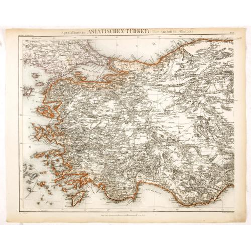 Old map image download for Specialkarte der Asiatischen Turkey : 1. Blatt Anadoli (Klein - Asien)