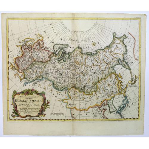 Old map image download for A New and Accurate map of the Whole Russian Empire, as contained both in Europe and Asia...