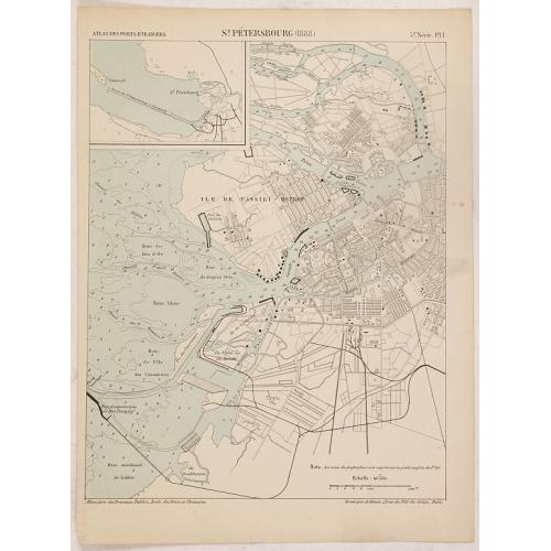 Old map image download for St. Pétersbourg (1888).