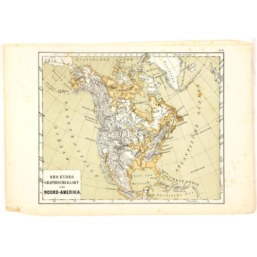 Old map image download for Oro-Hydrographische Kaart van Noord-Amerika.