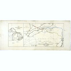 Map of lakes Huron, superior & Michigan, on a smaller scale. / Map of the Buffalo, Brantford & Goderich railway west Canada with its connections
