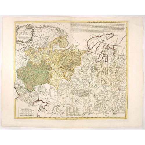 Old map image download for Russian Empire in Europe from the Dr. D'Anville of the Royal Academy. . .