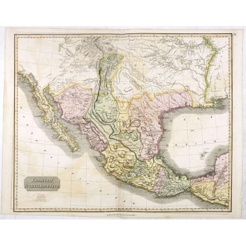 Old map image download for Spanish North America.