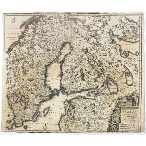 Old map image download for Nova mappa geographica Sueciae ac Gothiae regna ut et Finlandiae Ducatum ac Lapponia. . .