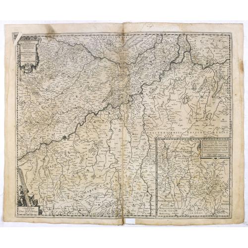 Old map image download for Ducatus Iuliacensis, Cliviensis, Montensis. et Comitatus Marciae et Rapens-Bergae finitimaeque eis Regiones de novo accurate in lucem editae. per Nicolaum I. Piscatorem. t'Amsterdam Gedruckt bij Claes Ianß. Visscher. Anno 1633.': .