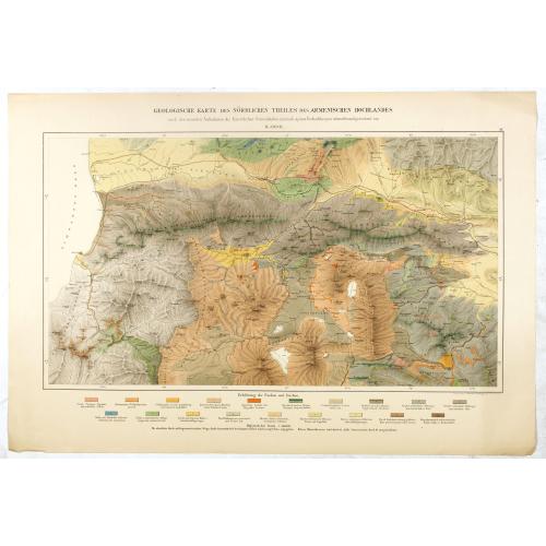 Old map image download for Geologische Karte des Nördlinchen Theiles des Armenischen Hochlandes . . .