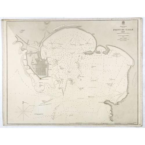 Old map image download for Indian Ocean Ceylon - Point de Galle Bay.