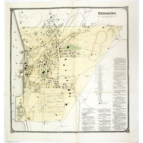 Old map image download for Singsing Town of Ossining, Westchester Co. N.Y.