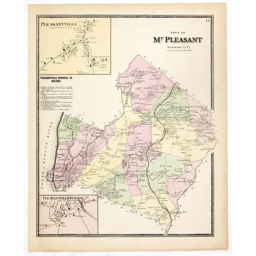 Old map image download for Town of Mt Pleasant. Westchester Co. NY.