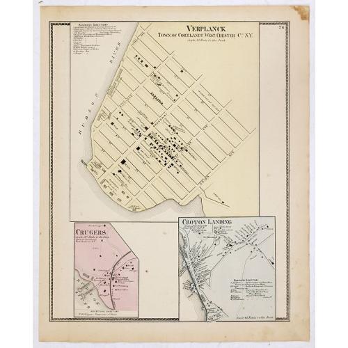 Old map image download for Town of Verplanck / Crugers / Croton Landing.