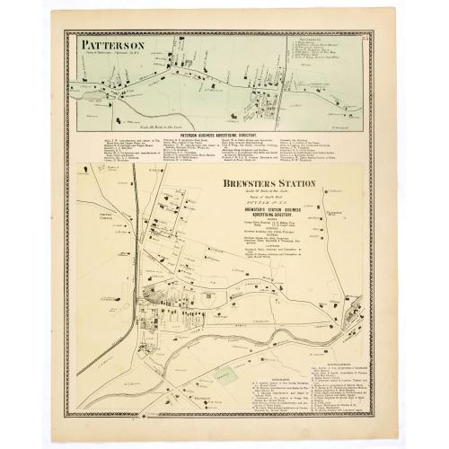 Old map image download for Town of Patterson / Brewsters Station.