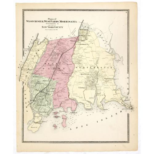 Old map image download for Plans of Westchester, West Farms, Morrisania . . .