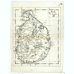Isola Di Ceylan. (Manuscript map of Sri Lanka)