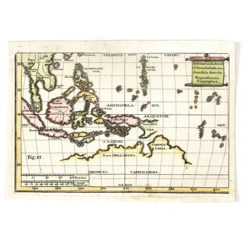 Old map image download for Insularum Indicaru & Terrae Australis necdum fatis derectae Repraesentatio Geographica.