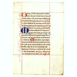 A leaf from a breviary.