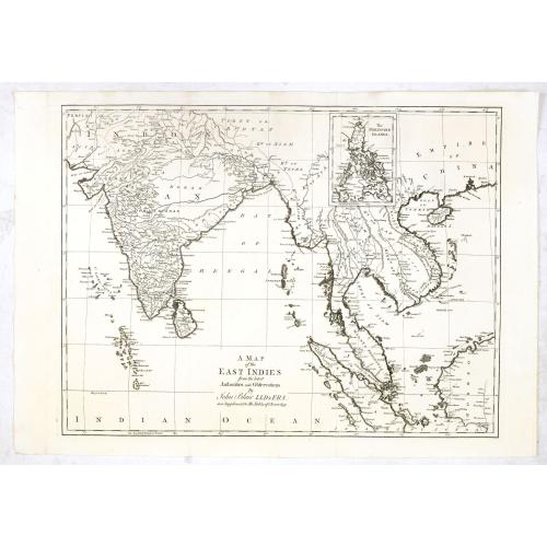 Old map image download for A Map of the East Indies from the latest Authorities and Observations....