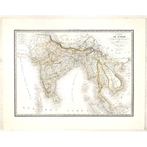 Old map image download for Carte de l'Inde en deça et au-delà du Gange . . .