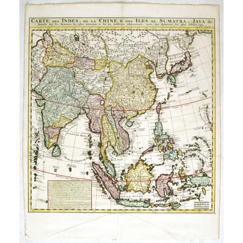 Old map image download for Carte des Indes, de la Chine & des Isles de Sumatra, Java &c..