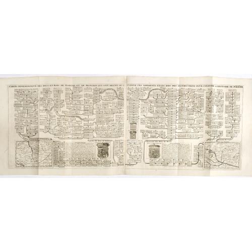 Old map image download for Carte genealogique des Ducs et Rois de Boheme et de Hongrie qui ont regné ou gouverné ces differents etats avec des instructions pour conduire à l'histoire de POLOGNE. . .