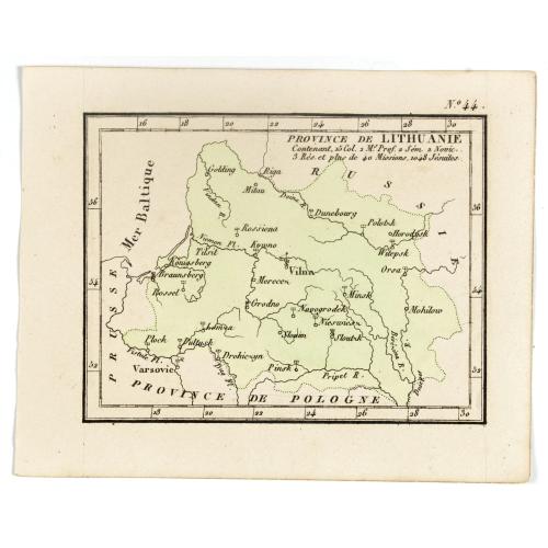 Old map image download for Province de Lithuanie contenant 15 Col. 2 M.on Prof. 2 Sém. 2 Novic. 3 Rés. Et plus de 40 Jésuites.