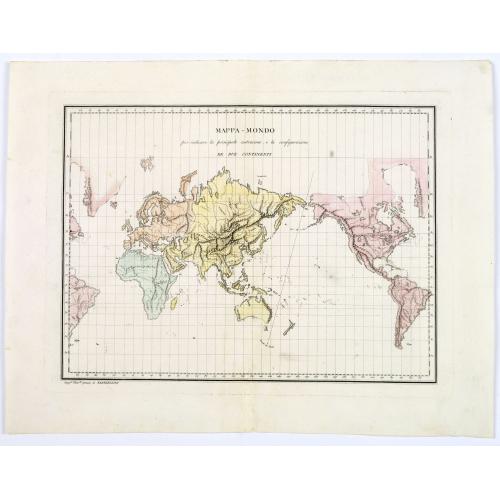 Old map image download for Mappa-Mondo per indicare la principale costruzione, e la configurazione de Due Continenti.