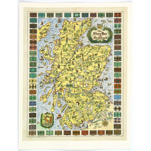 Old map image download for The Story Map of Scotland.