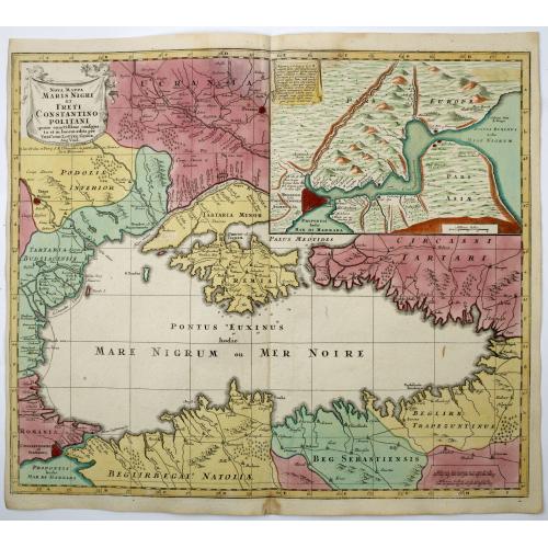 Old map image download for Nova Mappa Maris Nigri et Freti Constantino Politani. . .