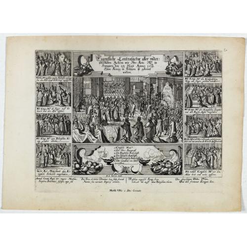 Old map image download for Eigentliche Contrafactur aller underschiedlichen Acten wie Ihre Kon. M. in Hungarn den 23 May Anno 1611 Zum Konig in Bohmen ist gekront worden