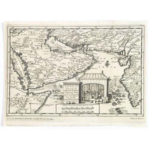 Old map image download for De kusten van Arabie het Roode Meer en Persize Zee..