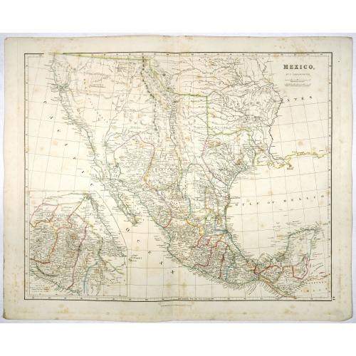 Old map image download for Mexico.