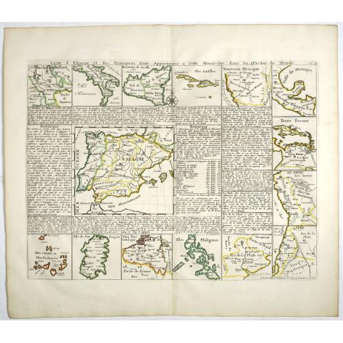 Old map image download for Carte d'Espagne et des Principaux Etats. . .