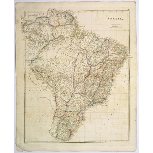 Old map image download for Brazil.